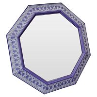 зеркало восьмиугольное фиолетовое с орнаментом violet tenderness в Великом Новгороде