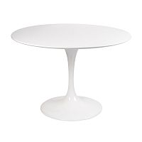 стол eero saarinen style tulip table mdf d100 глянцевый белый в Великом Новгороде