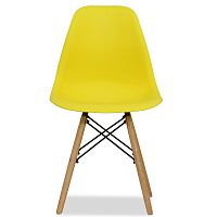 стул деревянный pc-015 желтый ножки дерево (eames style) в Великом Новгороде