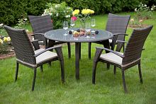 комплект мебели из ротанга monaco коричневый на 4 персоны в Великом Новгороде