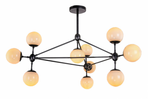 люстра modo 10 black+white черная, белые плафоны в Великом Новгороде