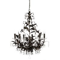 люстра 19th c. rococo iron & smoke crystal round чёрная в Великом Новгороде