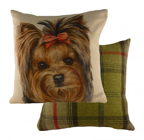 подушка с принтом waggydogs yorkie в Великом Новгороде