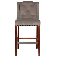 стул барный rais велюр бежево-серый в Великом Новгороде