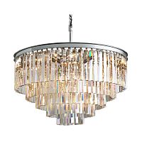 люстра odeon 5 rings chrome серая, прозрачное стекло в Великом Новгороде