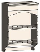 шкаф с полками и фигурным основанием навесной марсель молочно-белый в Великом Новгороде