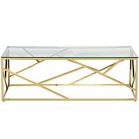 стол журнальный h-bridge gold 120*60*40см золотой в Великом Новгороде