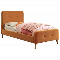 кровать button tufted flannelette orange 140х200 в Великом Новгороде