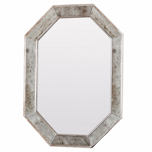 зеркало восьмиугольное вытянутое серебряное в состаренной раме ludovic в Великом Новгороде