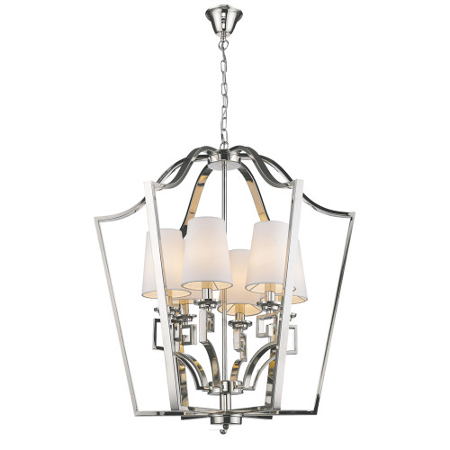 люстра presidential 6 от delight collection белая/никель в Великом Новгороде