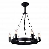 дизайнерская подвесная люстра arte lamp bastiglia a8811sp-6bk черная в Великом Новгороде