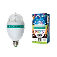 светодиодный светильник-проектор (09839) volpe disko uli-q301 03w/rgb/e27 white в Великом Новгороде