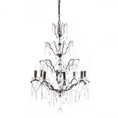 люстра maria theresa grande 8 lamps чёрная, прозрачная в Великом Новгороде