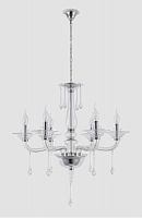 подвесная люстра crystal lux monica sp6 chrome/transparent в Великом Новгороде