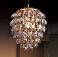 подвесной светильник crystal lux charme sp3+3 led gold/amber в Великом Новгороде