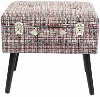 kare design пуф suitcase, коллекция "чемодан" 50*45*35, полиэстер, лен, полиуретан, сосна, красный в Великом Новгороде