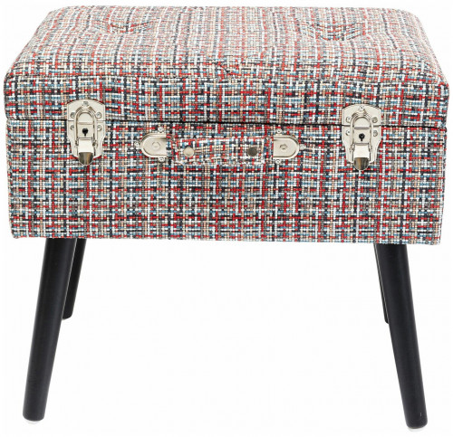 kare design пуф suitcase, коллекция "чемодан" 50*45*35, полиэстер, лен, полиуретан, сосна, красный в Великом Новгороде