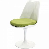 стул eero saarinen style tulip chair зеленая подушка в Великом Новгороде