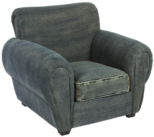 кресло san francisco denim armchair серое в Великом Новгороде