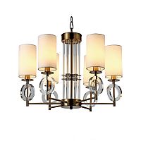 люстра felton 6 от delight collection белая/прозрачная/латунь в Великом Новгороде