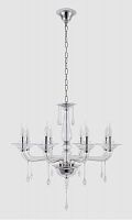 подвесная люстра crystal lux monica sp8 chrome/transparent в Великом Новгороде