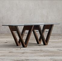 стол wood and glass 152 коричневый в Великом Новгороде